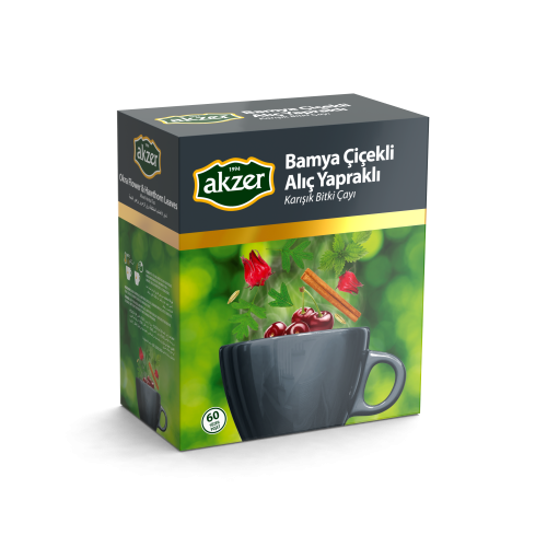 Akzer Bamya Cicekli Alic Yaprakli 60li